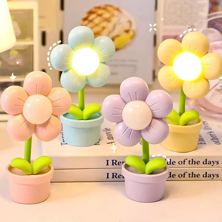 Small Flower Relaxing Table Lamp - BlossomGlow-Pink-Nora Luxe