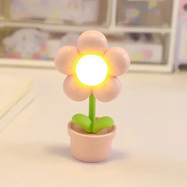 Small Flower Relaxing Table Lamp - BlossomGlow-Pink-Nora Luxe