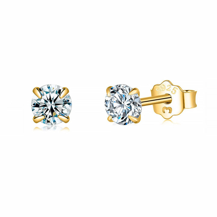 Small Zirconia Earrings - Lynette-0.08 in-Silver-Nora Luxe