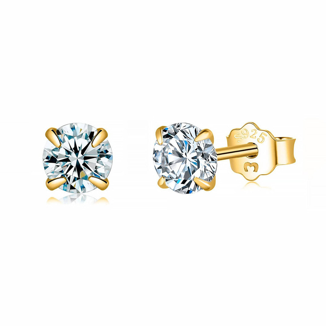Small Zirconia Earrings - Lynette-0.08 in-Silver-Nora Luxe