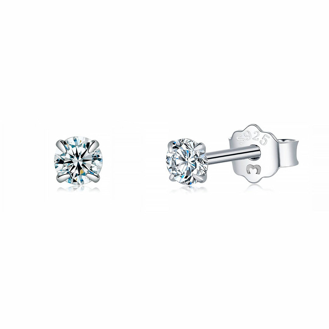 Small Zirconia Earrings - Lynette-0.08 in-Silver-Nora Luxe