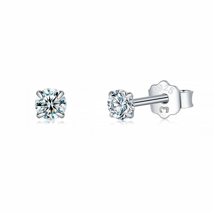 Small Zirconia Earrings - Lynette-0.08 in-Silver-Nora Luxe