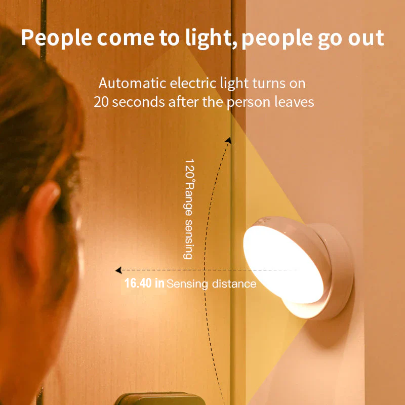 Smart Motion Sensor Night Light - Elara-White-Nora Luxe