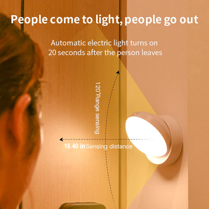Smart Motion Sensor Night Light - Elara-White-Nora Luxe