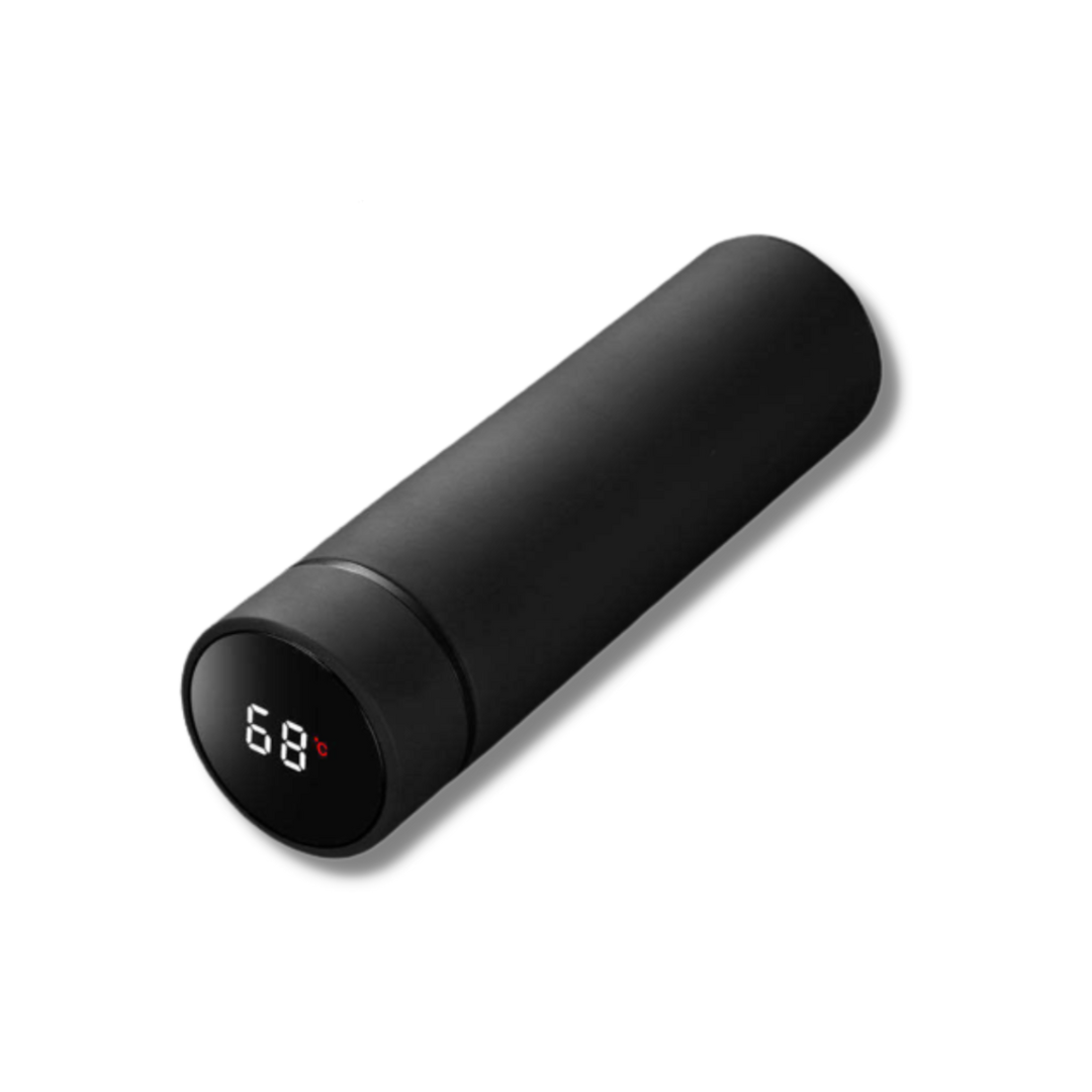Smart Thermos Flask with Digital Temperature Display - TempKeeper-Black-Nora Luxe