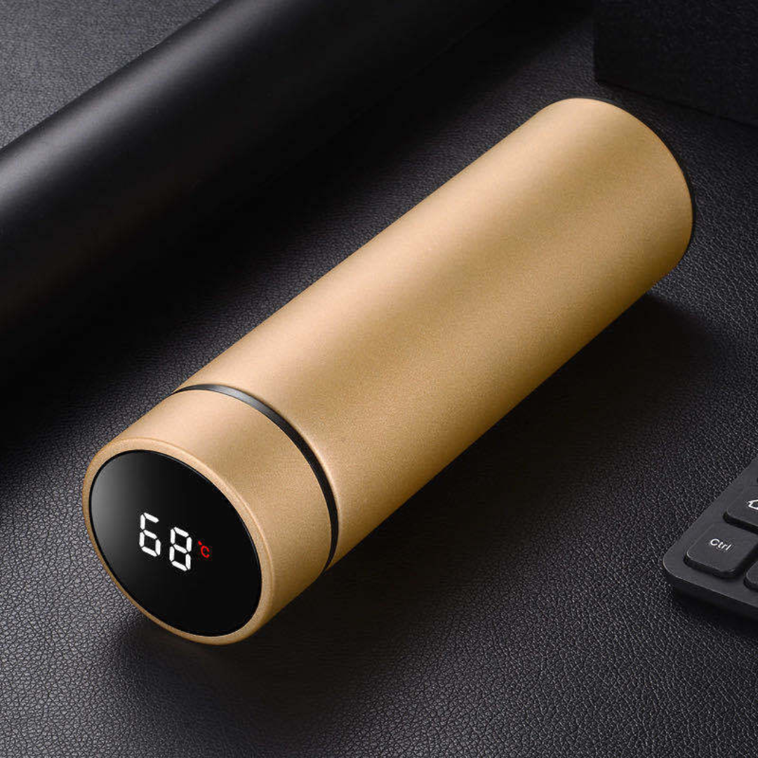 Smart Thermos Flask with Digital Temperature Display - TempKeeper-Gold-Nora Luxe