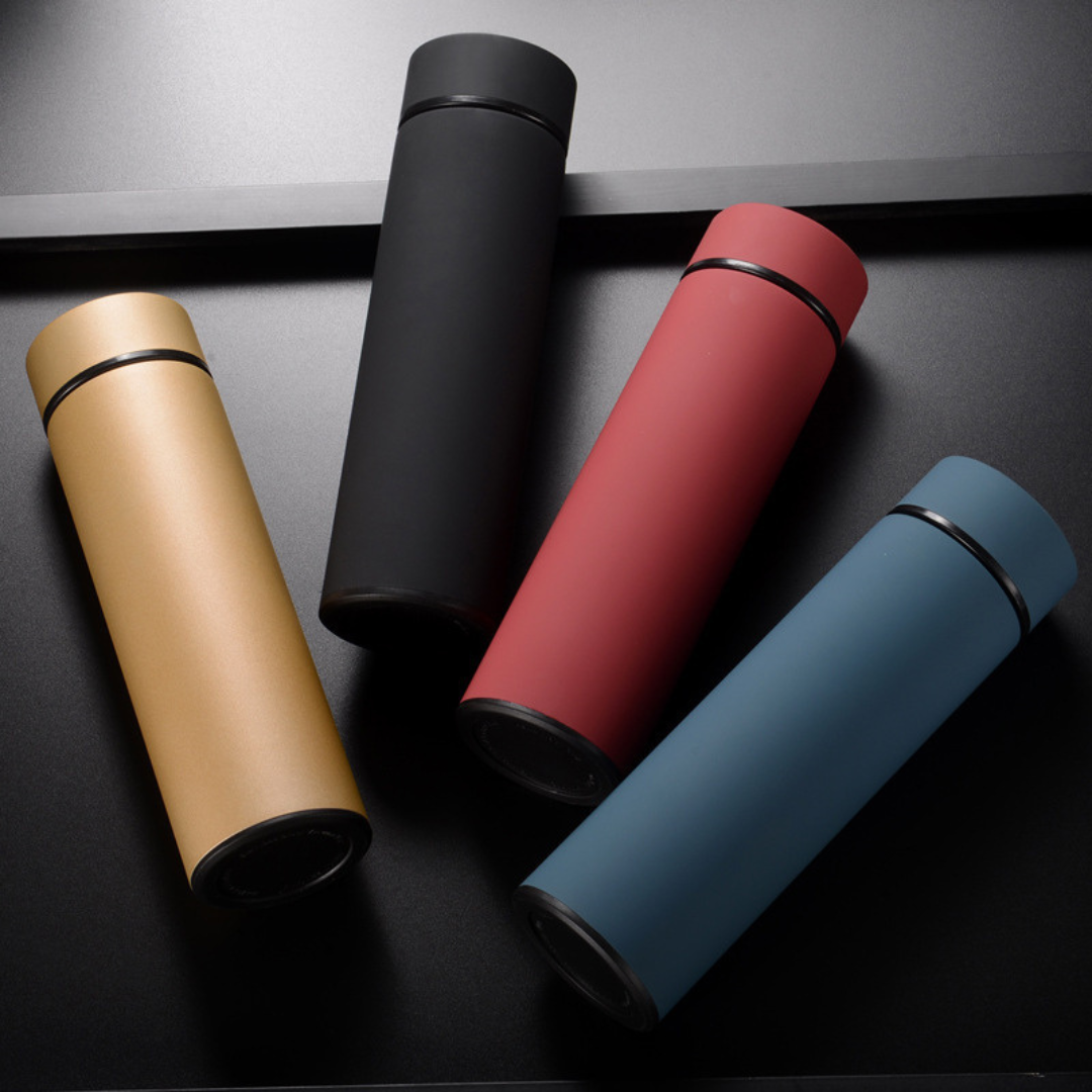 Smart Thermos Flask with Digital Temperature Display - TempKeeper-Gold-Nora Luxe