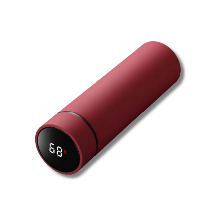 Smart Thermos Flask with Digital Temperature Display - TempKeeper-Red-Nora Luxe
