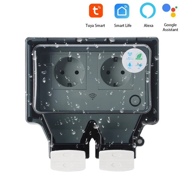 Smart WiFi Outdoor Socket with IP66 Waterproof Rating - Voltura-2 Sockets-The Livary