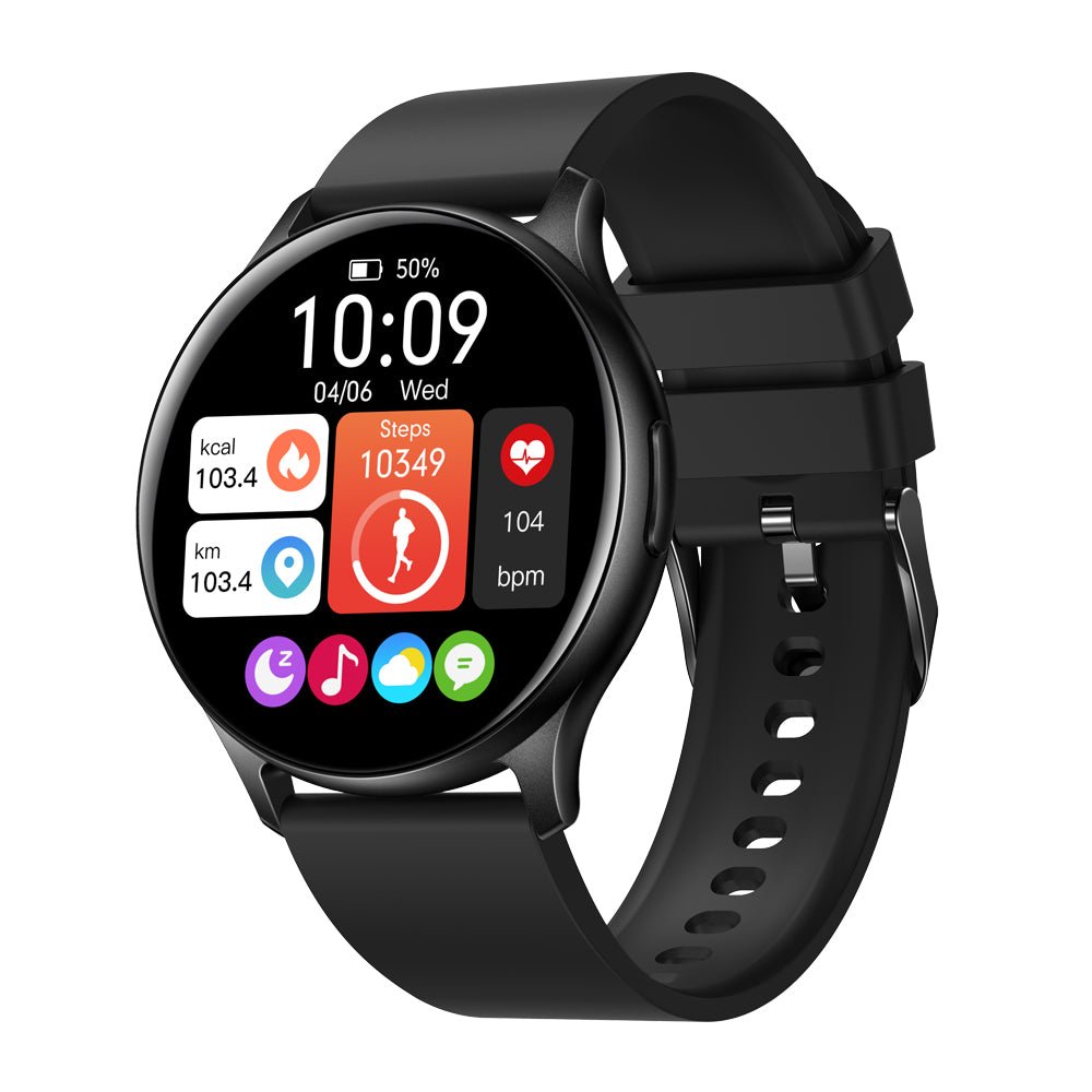 Smartwatch and Fitness Tracker with Bluetooth - SmartVibe Pro-Black-Nora Luxe