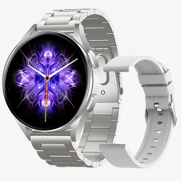 Smartwatch for Health and Style - Evelyne-Silver steel-Nora Luxe