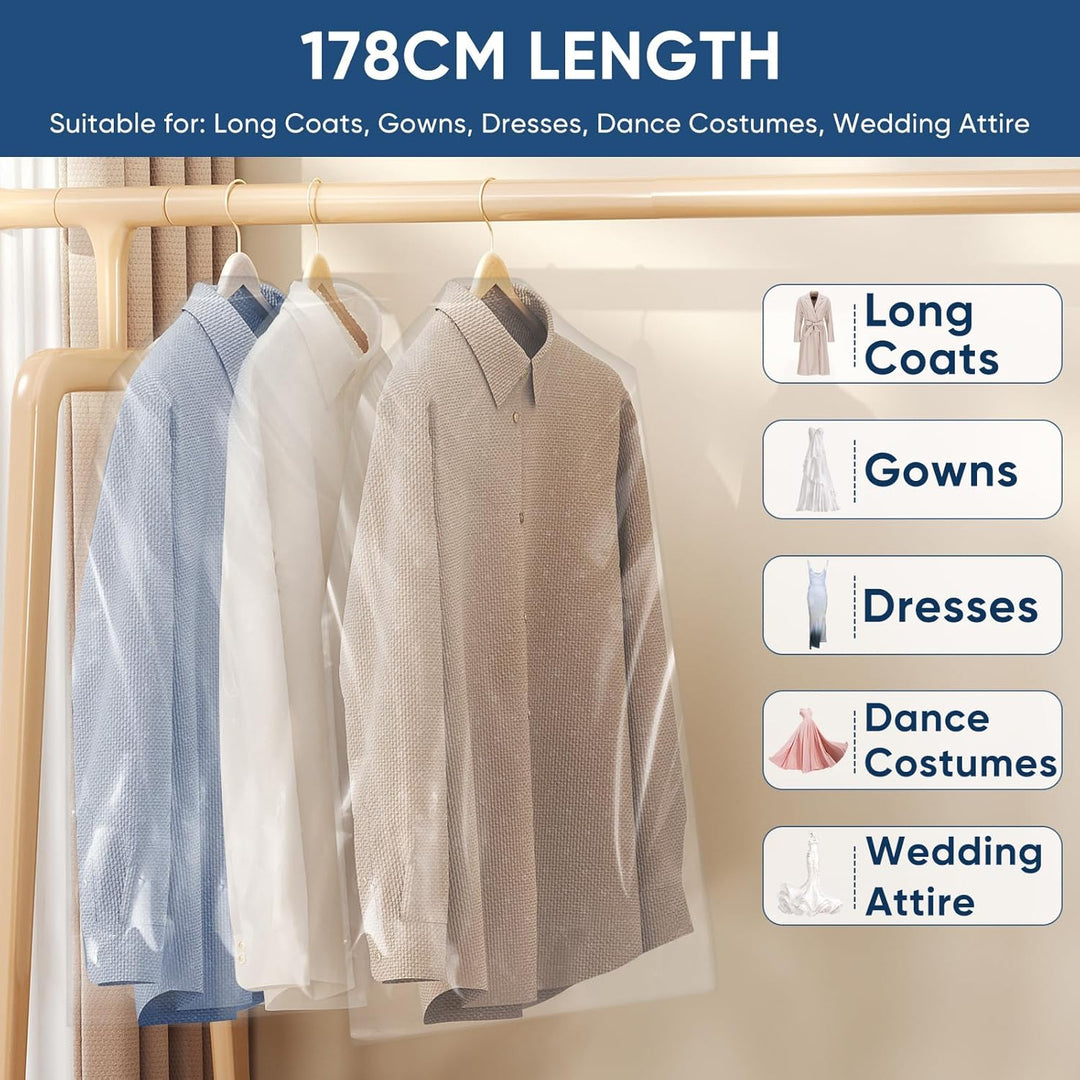 Clear Garment Bag Set – Set of Protective Covers for Clothes & Travel (Buy 1, Get 1 FREE)
