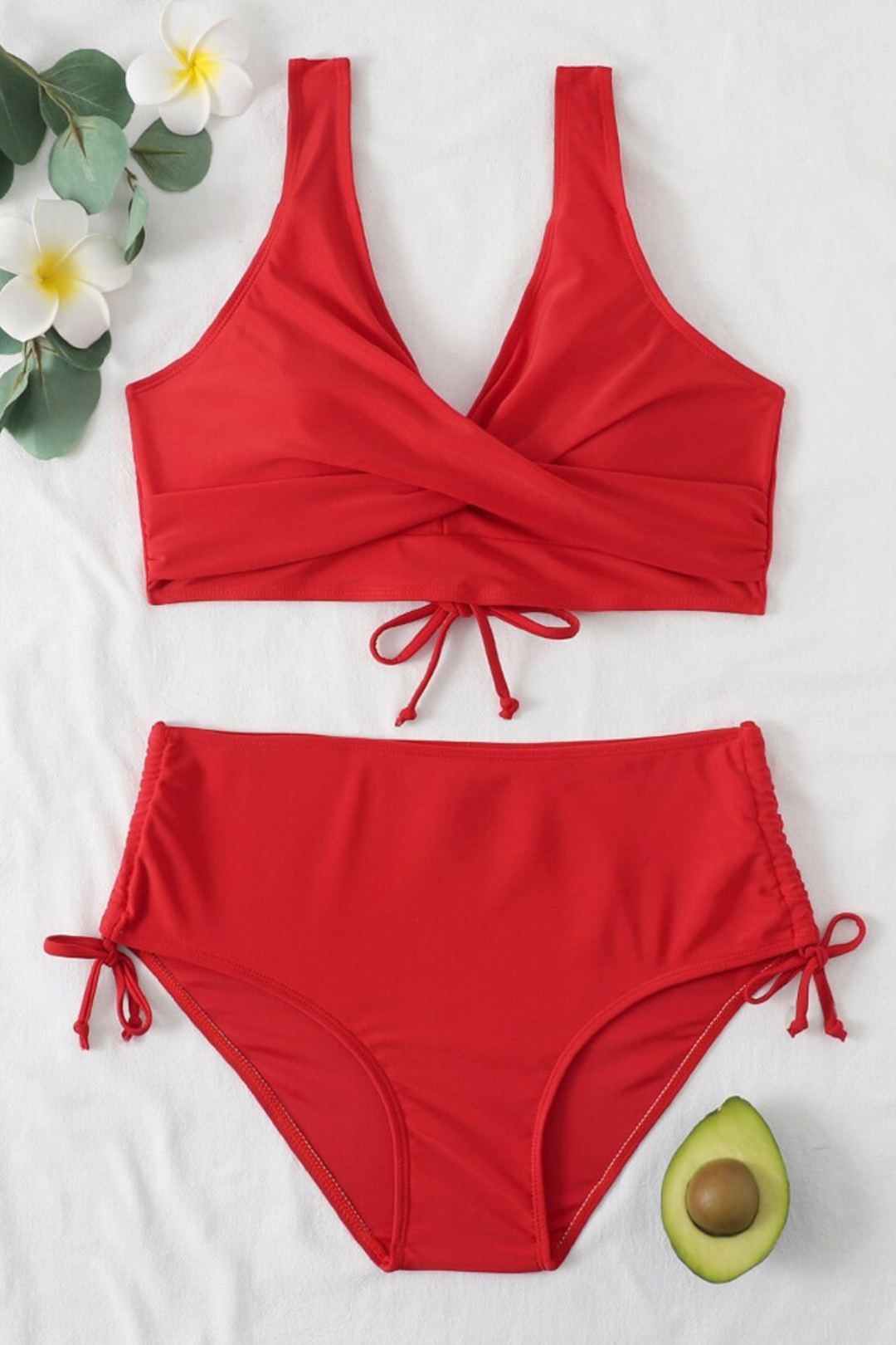 Smooth Bikini Set with Sporty Twist – Solea-Red-S-The Livary