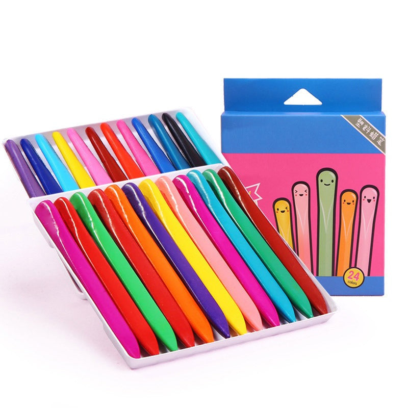 Smudge-Free Colour Crayons for Creative Kids - ColorPop-Set of 24-Nora Luxe