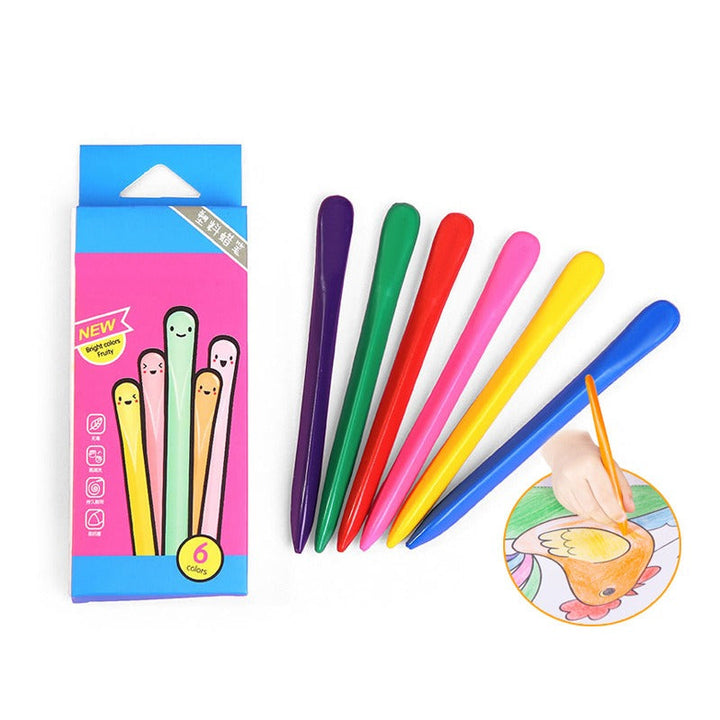 Smudge-Free Colour Crayons for Creative Kids - ColorPop-Set of 6-Nora Luxe
