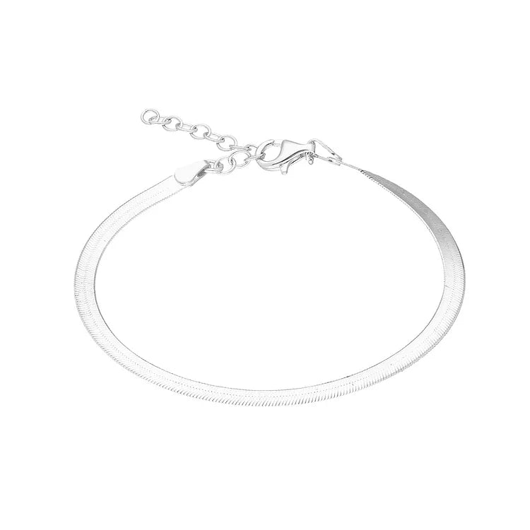 Snake Anklet - Isolde-Silver-Nora Luxe
