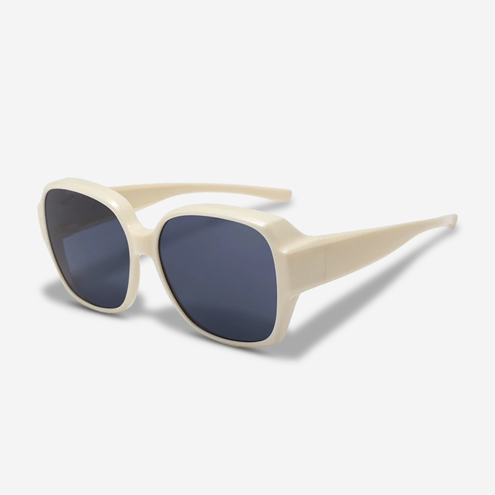 Snap-On Sunglasses for Eyewear Wearers – ClipRay-Cream-State of Style