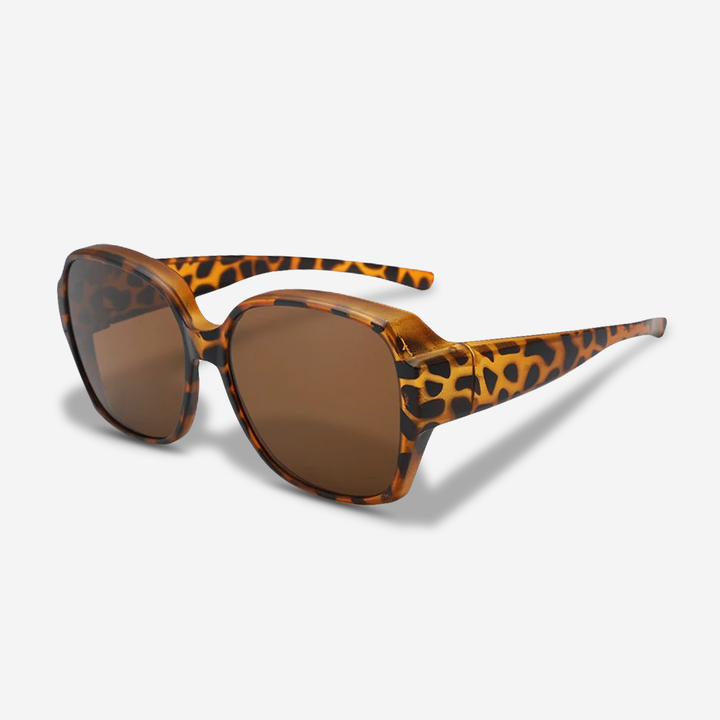 Snap-On Sunglasses for Eyewear Wearers – ClipRay-Leopard-State of Style