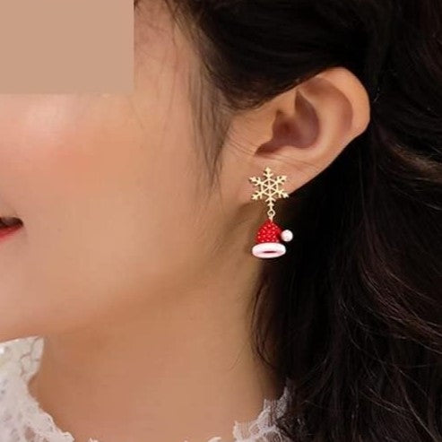 Snowflake Christmas Earrings | Women's Festive Jewellery-CHRISTMAS TREE-Nora Luxe