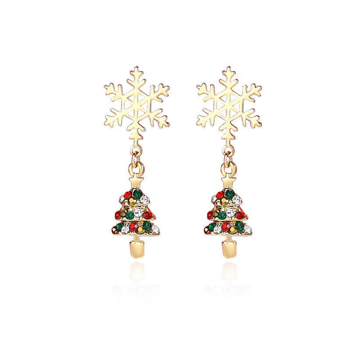 Snowflake Christmas Earrings | Women's Festive Jewellery-CHRISTMAS TREE-Nora Luxe