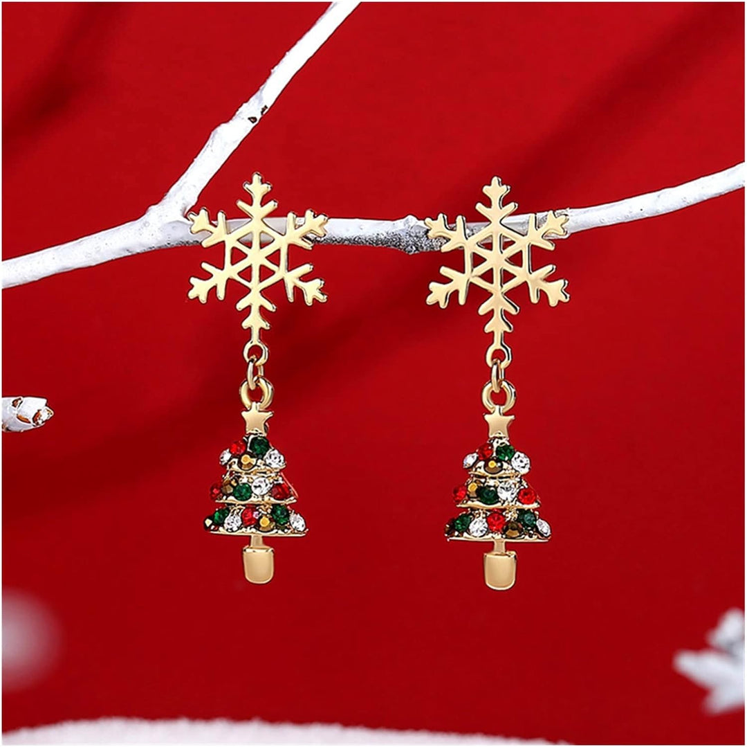 Snowflake Christmas Earrings | Women's Festive Jewellery-CHRISTMAS TREE-Nora Luxe