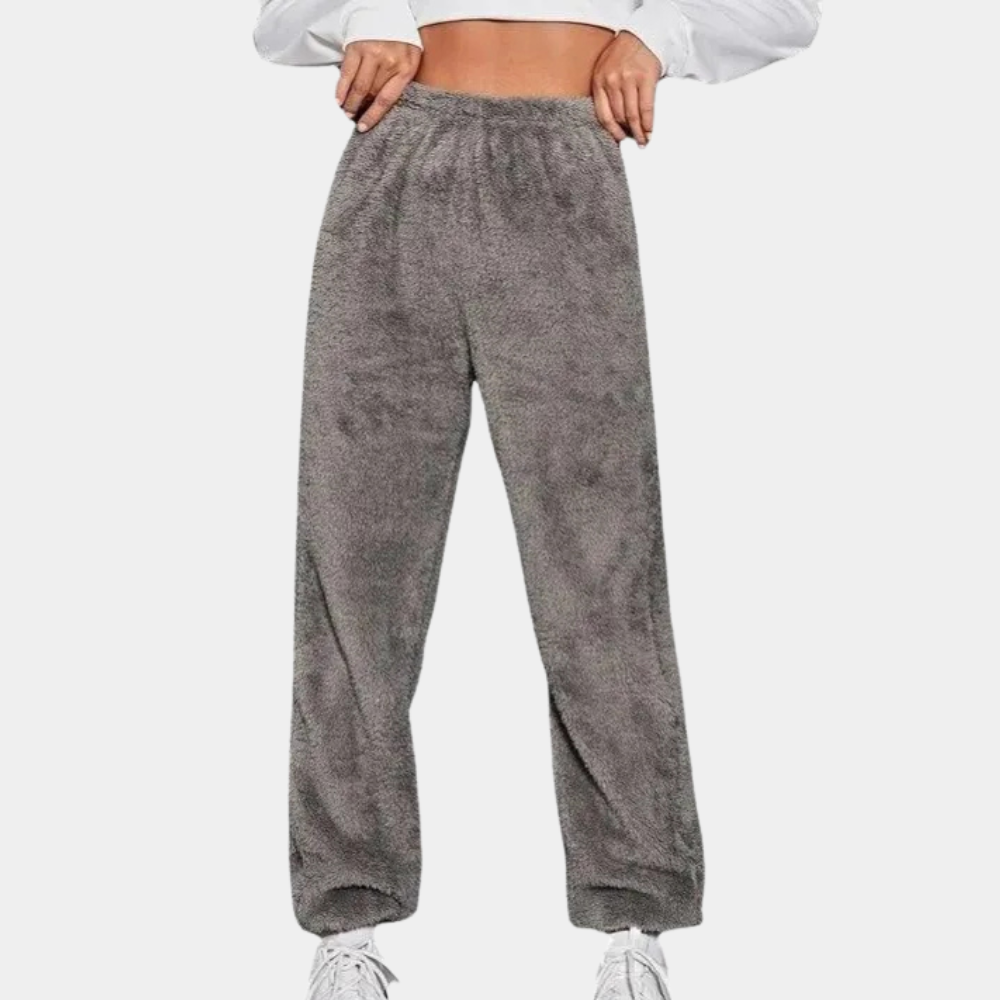 Soft and Comfortable Lounge Pants for Women - Yara-Light gray-XS-Nora Luxe