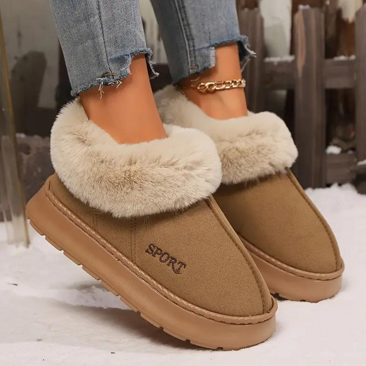 Soft and Warm Ladies Slippers - Nova-Brown-3-Nora Luxe