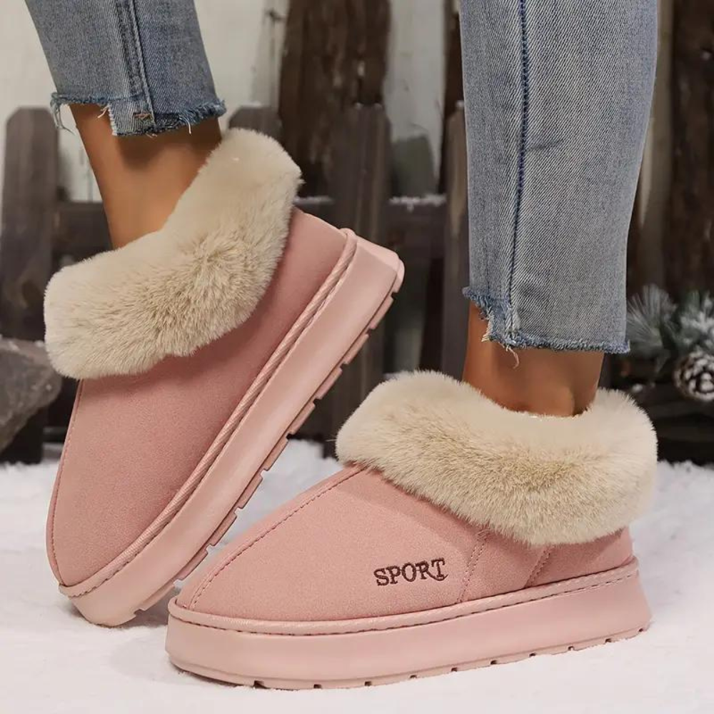 Soft and Warm Ladies Slippers - Nova-Pink-3-Nora Luxe