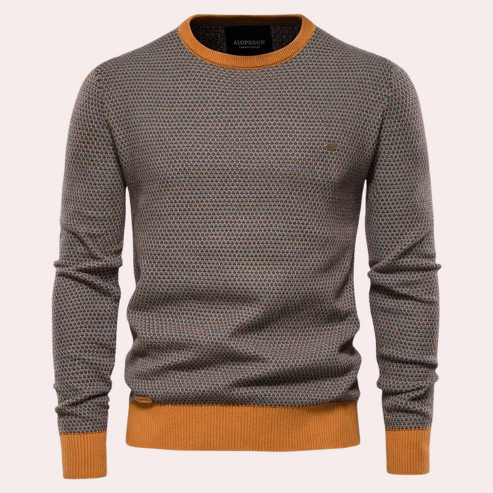 Soft and Warm Men's Sweater - Luca-Orange-S-Nora Luxe