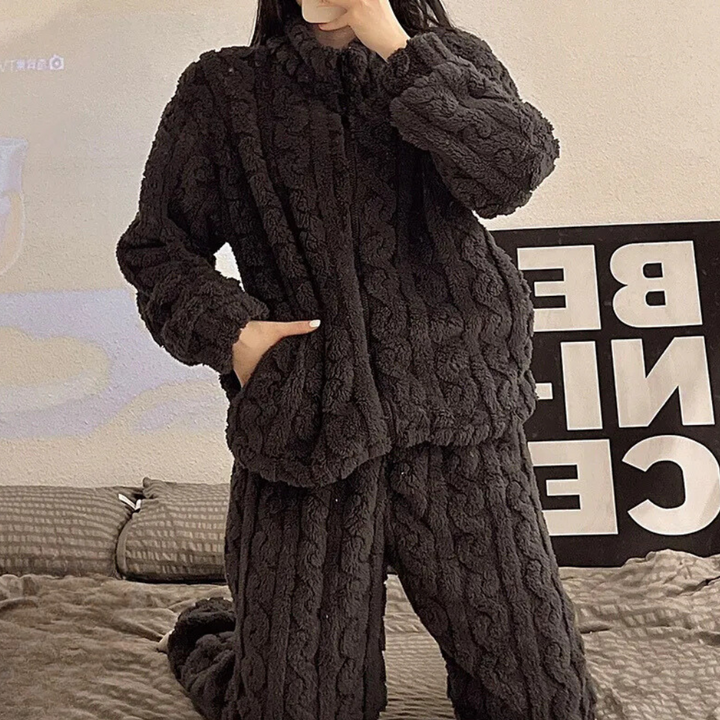 Soft and Warm Onesie for Women - Liora-Black-XS-Nora Luxe