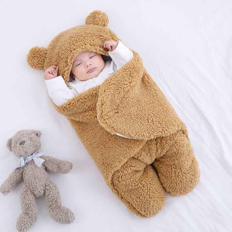 Soft Baby Swaddle Sleeping Bag - CosyCub-Caramel-0-6 months-Nora Luxe