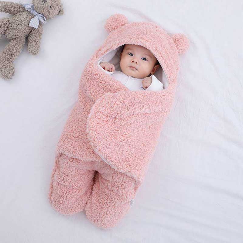 Soft Baby Swaddle Sleeping Bag - CosyCub-Flamingo Pink-0-6 months-Nora Luxe