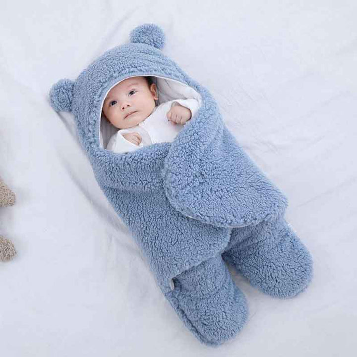 Soft Baby Swaddle Sleeping Bag - CosyCub-Sky Blue-0-6 months-Nora Luxe
