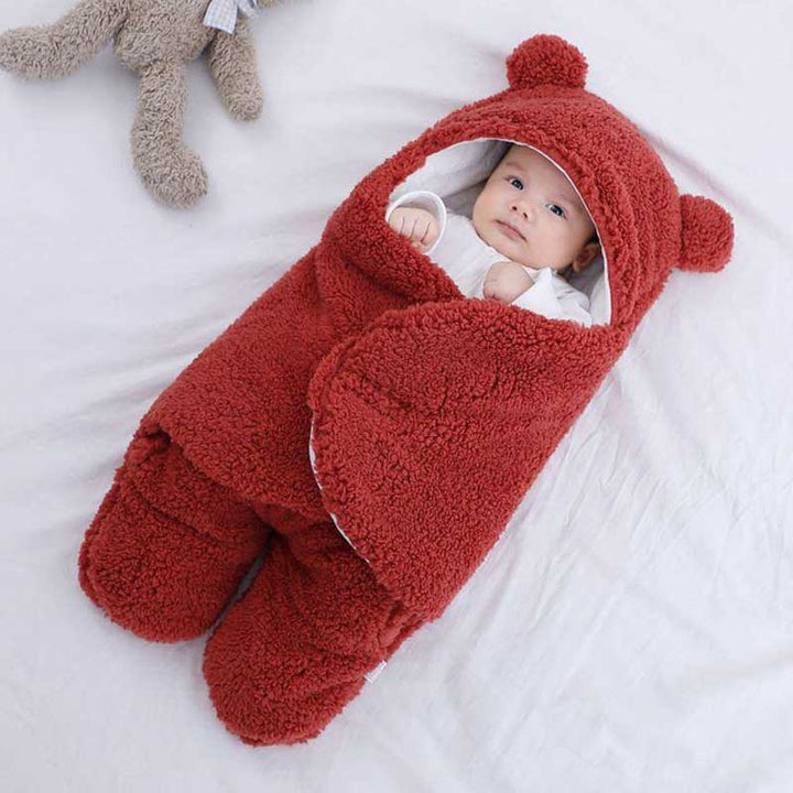 Soft Baby Swaddle Sleeping Bag - CosyCub-Strawberry Red-0-6 months-Nora Luxe