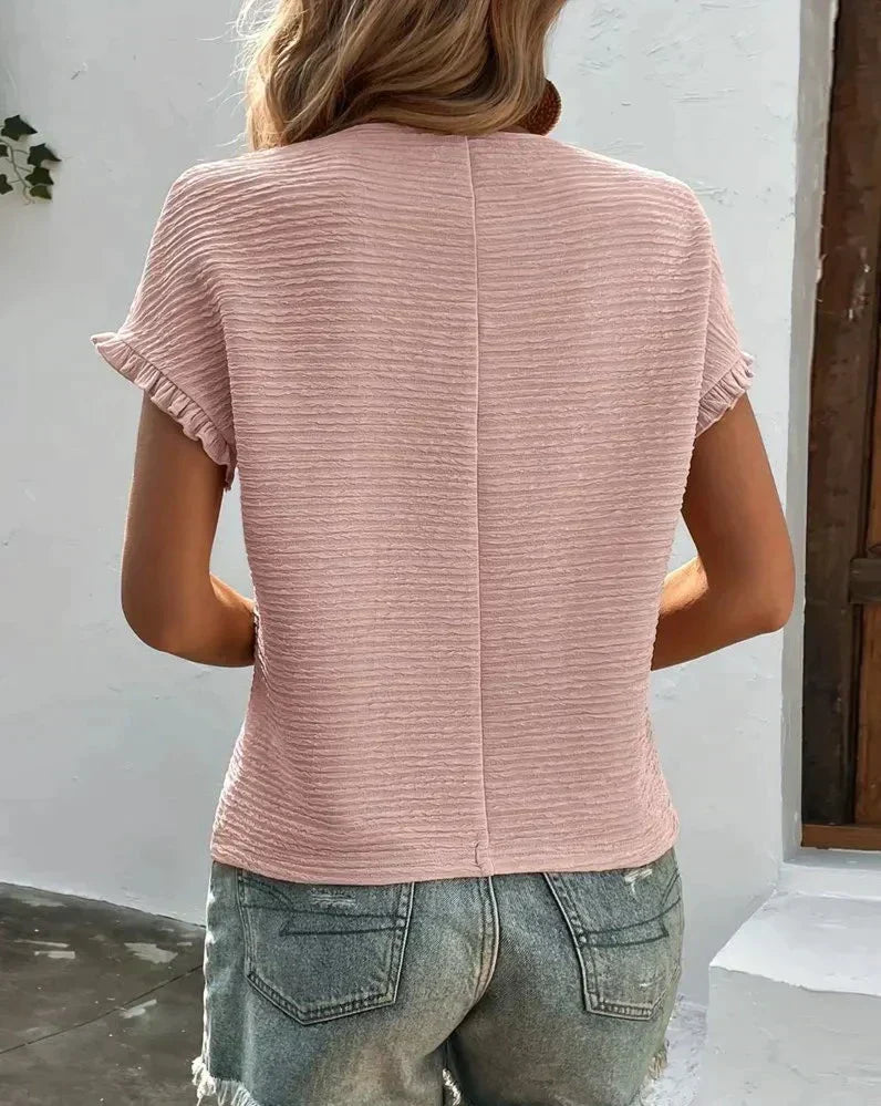 Soft Cotton Ladies T-shirt – Élodie-Light pink-S-State of Style
