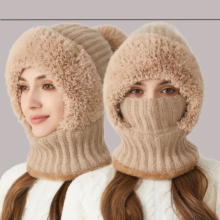 Soft Fleece Winter Hat - Kimberly-Khaki-Nora Luxe