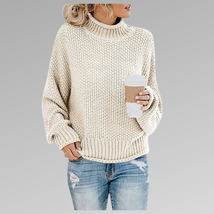 Soft Knitted Women's Sweater - Luna-White-S-Nora Luxe
