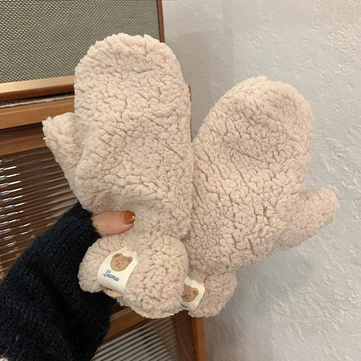 Soft Ladies Teddy Mittens - Mila-Beige A-Nora Luxe