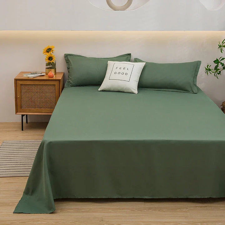 Soft Linen Duvet Cover - SoftLuxe-Green-47.24 x 90.55 in-Nora Luxe