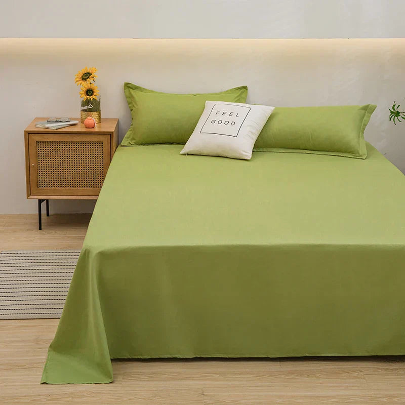Soft Linen Duvet Cover - SoftLuxe-Light green-47.24 x 90.55 in-Nora Luxe