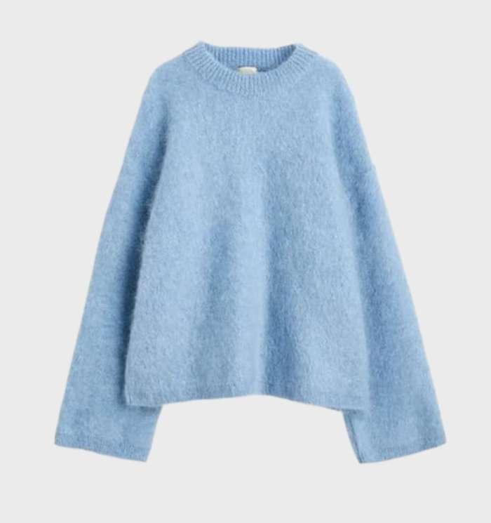 Soft Plain Mohair Women's Sweater - Liv-Blue-S-Nora Luxe