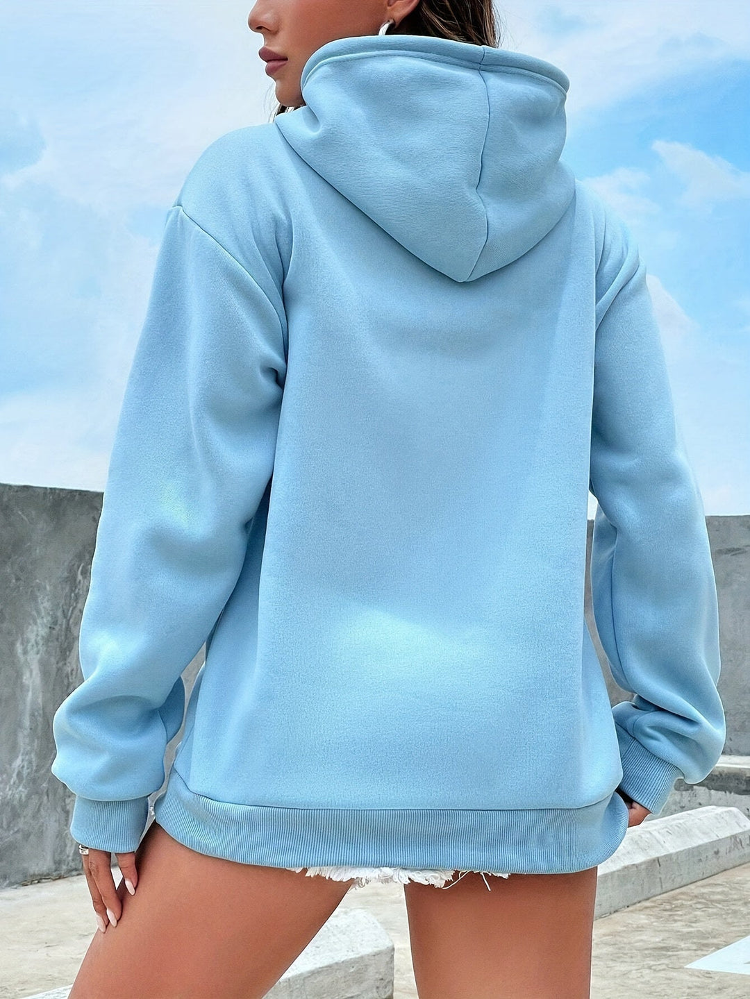 Soft Plush Pullover Hoodie with Hood for Women - Lilac-Blue-S-Nora Luxe
