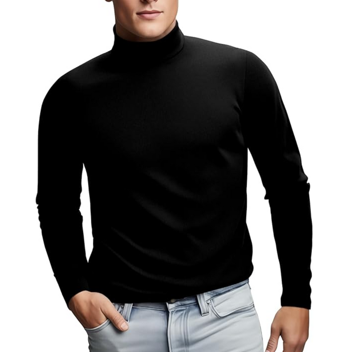 Soft Thermal Men's Roll Neck Baselayer - Lucas-Black-S-Nora Luxe