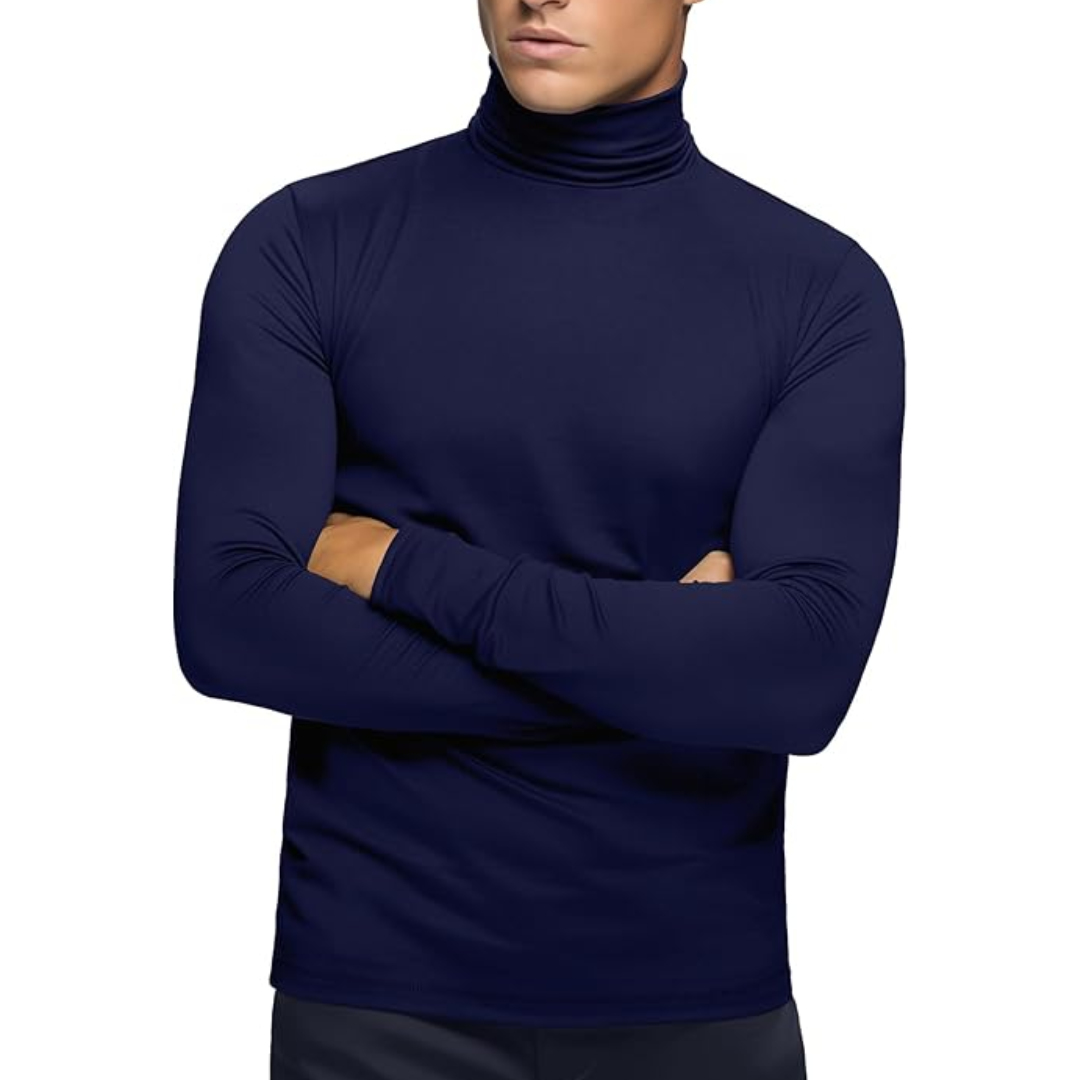 Soft Thermal Men's Roll Neck Baselayer - Lucas-Red-S-Nora Luxe