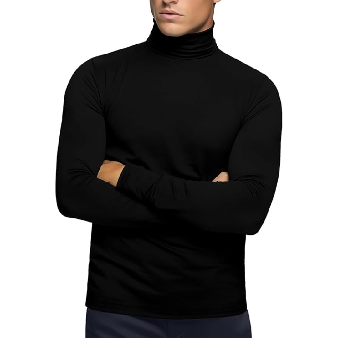 Soft Thermal Men's Roll Neck Baselayer - Lucas-Red-S-Nora Luxe