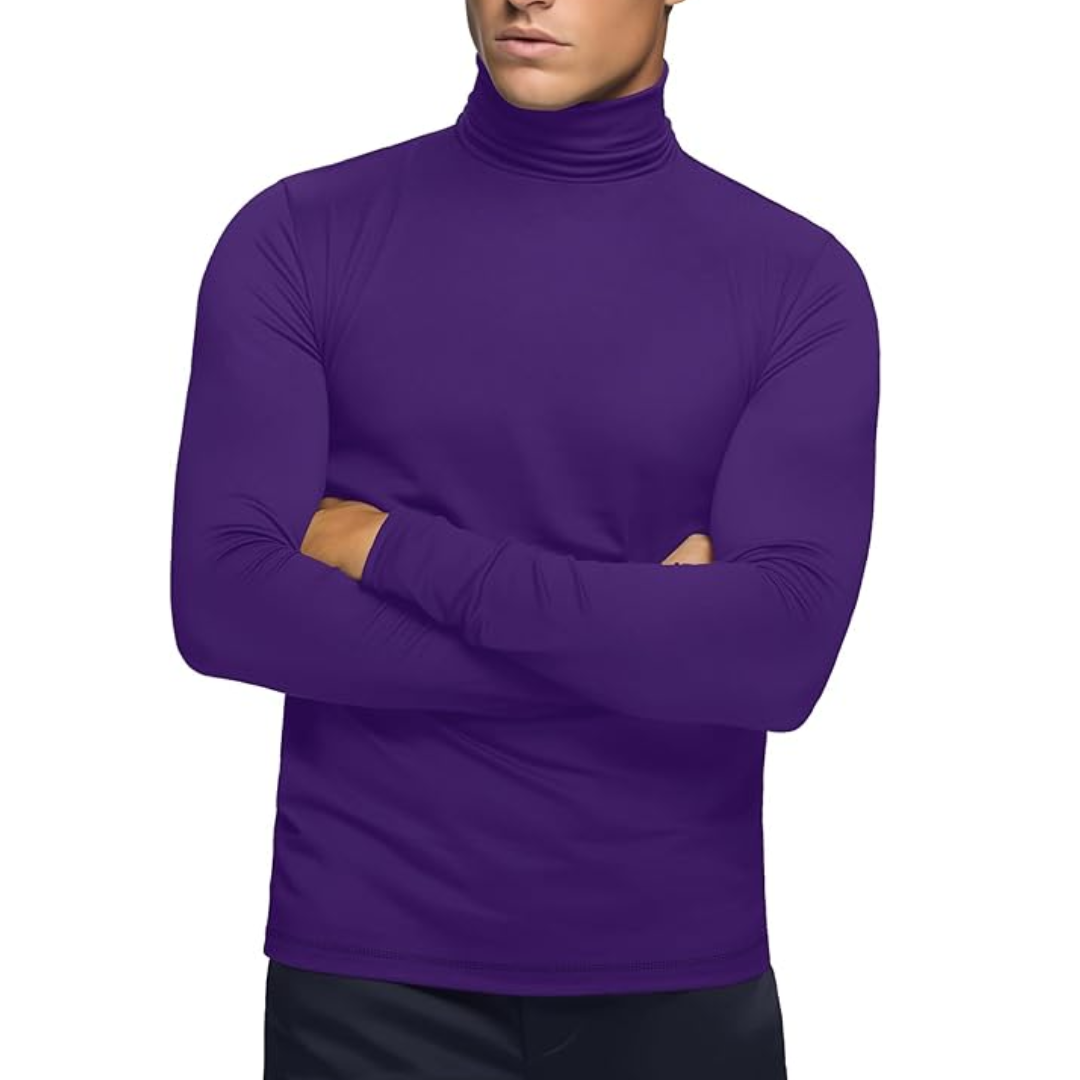 Soft Thermal Men's Roll Neck Baselayer - Lucas-Red-S-Nora Luxe