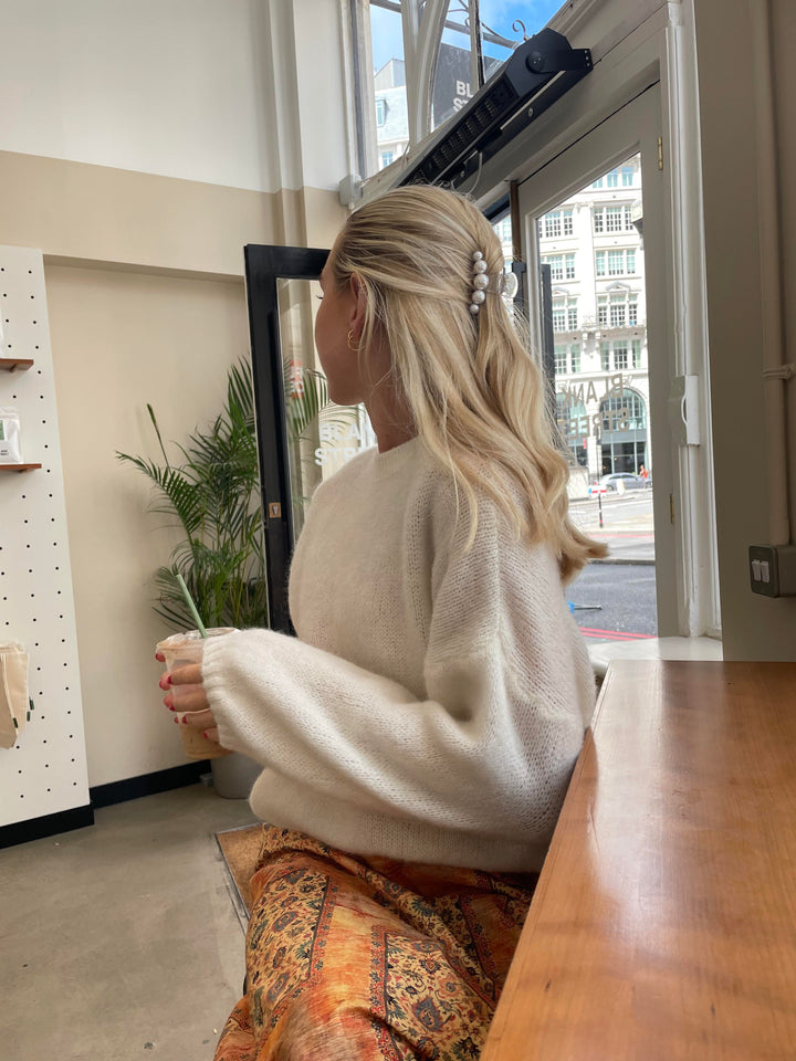 Soft Women's Sweater with Loose Fit - Aurena-Blue-XS/S-Nora Luxe