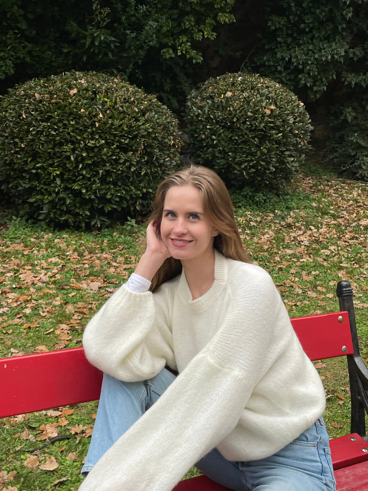 Soft Women's Sweater with Loose Fit - Aurena-Blue-XS/S-Nora Luxe