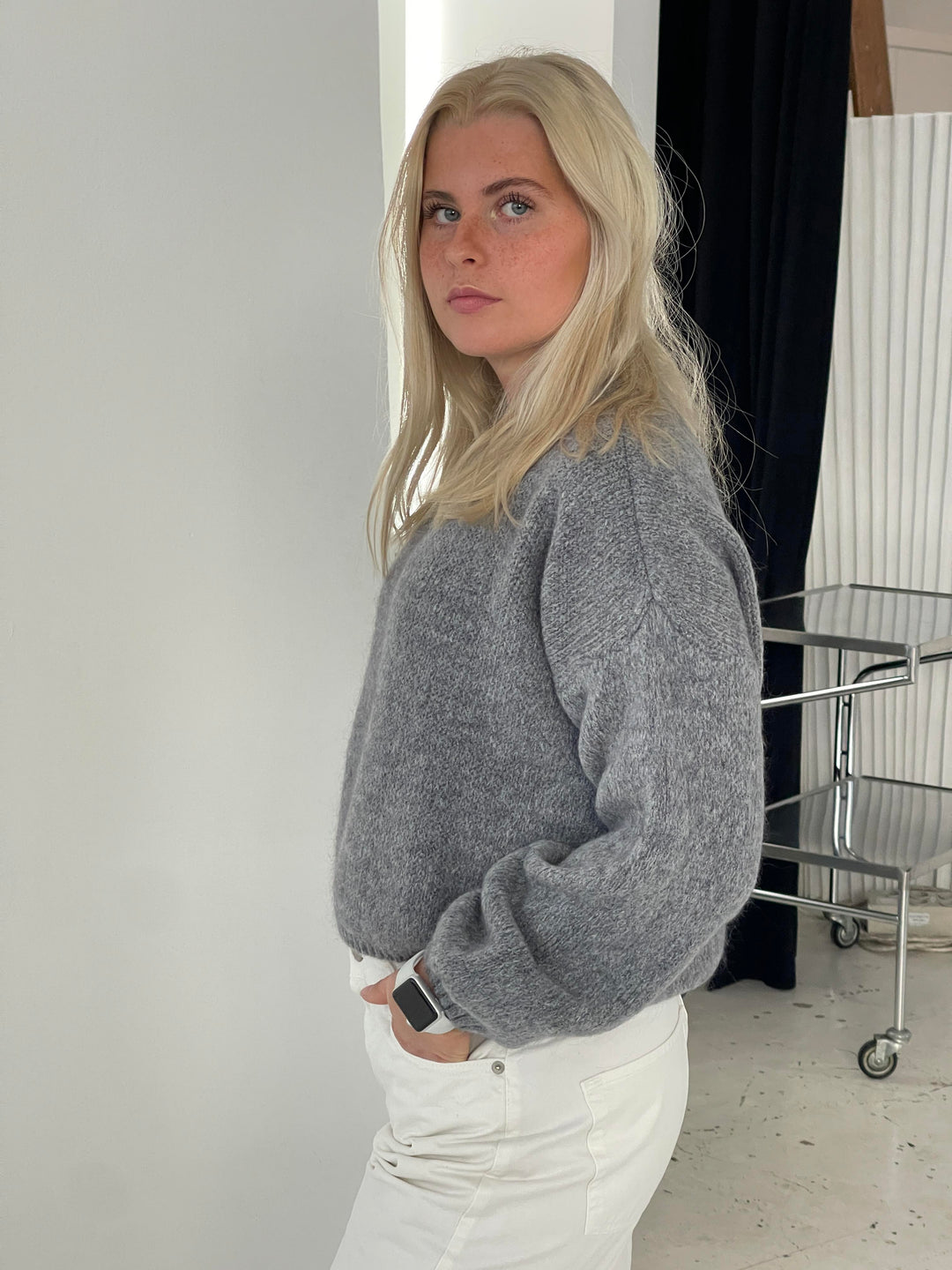 Soft Women's Sweater with Loose Fit - Aurena-Blue-XS/S-Nora Luxe