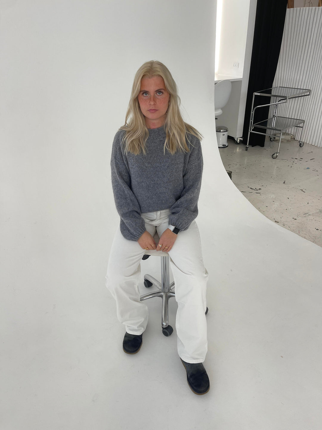 Soft Women's Sweater with Loose Fit - Aurena-Blue-XS/S-Nora Luxe